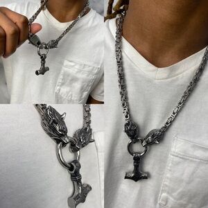Wolf Head Norse Viking Amulet